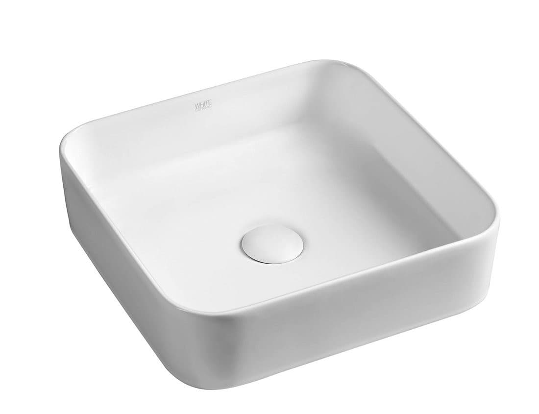 BLADE umywalka ceramiczna nablatowa 40x11,5x40 cm bez odpływu