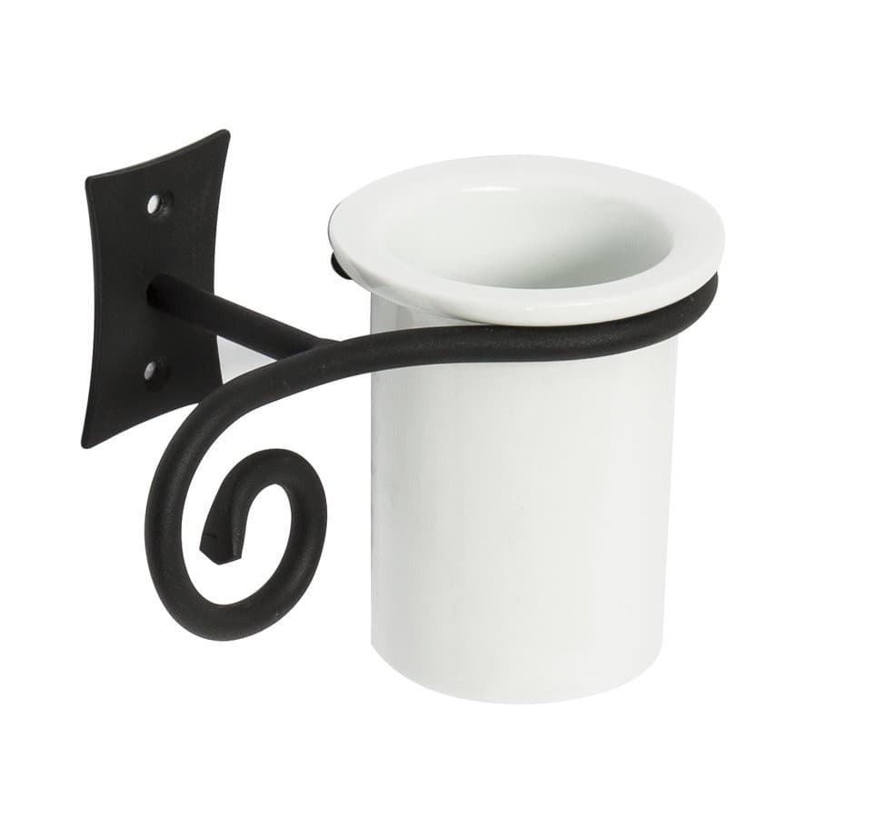 REBECCA kubek ceramiczny czarny - akcesoria łazienkowe
