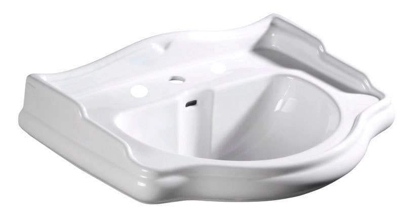 RETRO umywalka ceramiczna 73x54cm z 3 otworami na baterię