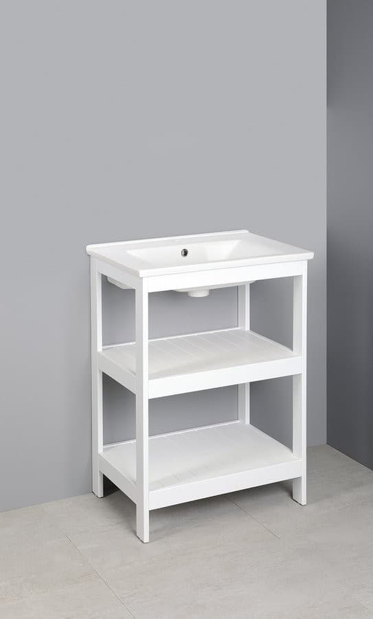 ETIDE szafka umywalkowa 61,5x85x44 cm, matowa biała
