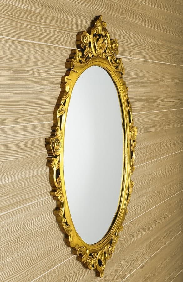 DESNA Lustro w ramie 80x100 cm złoto Antique