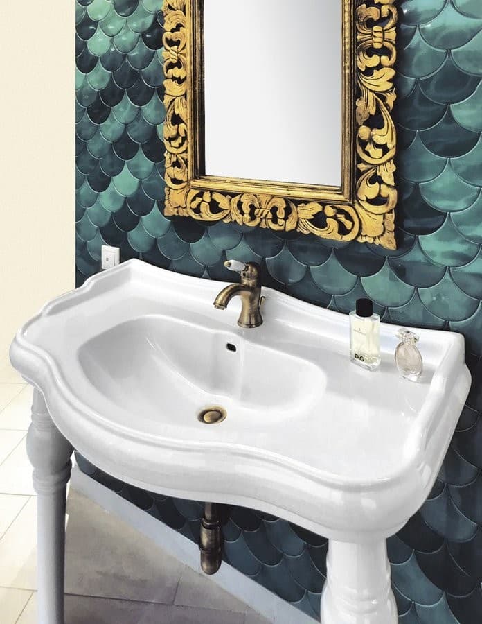 SCULE Lustro w ramie 80x120cm złoto Antique