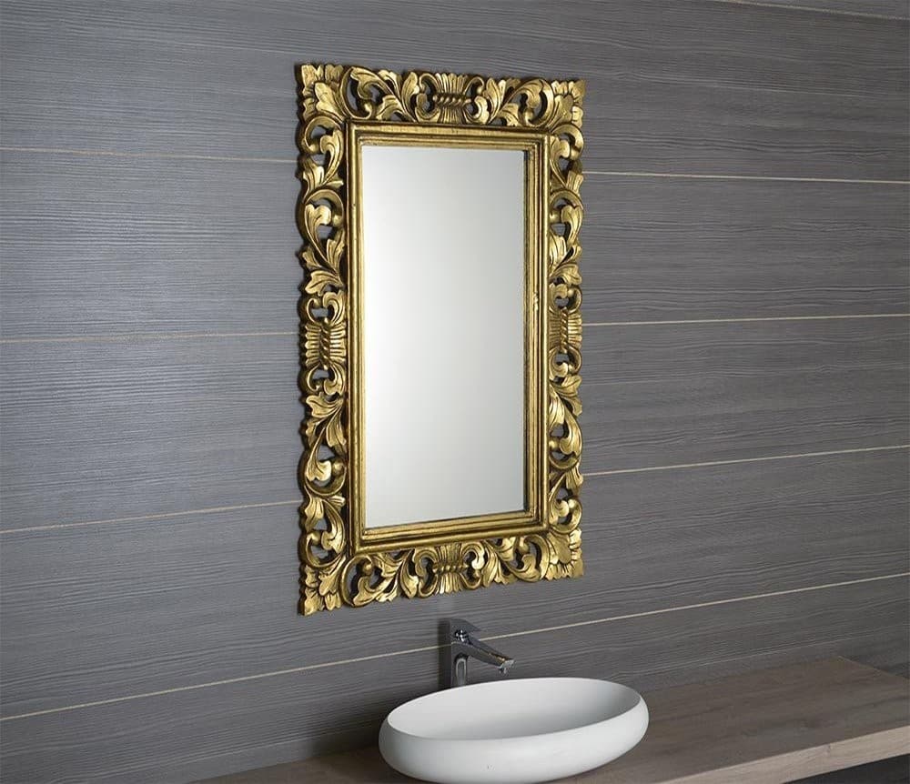 SCULE Lustro w ramie 80x120cm złoto Antique