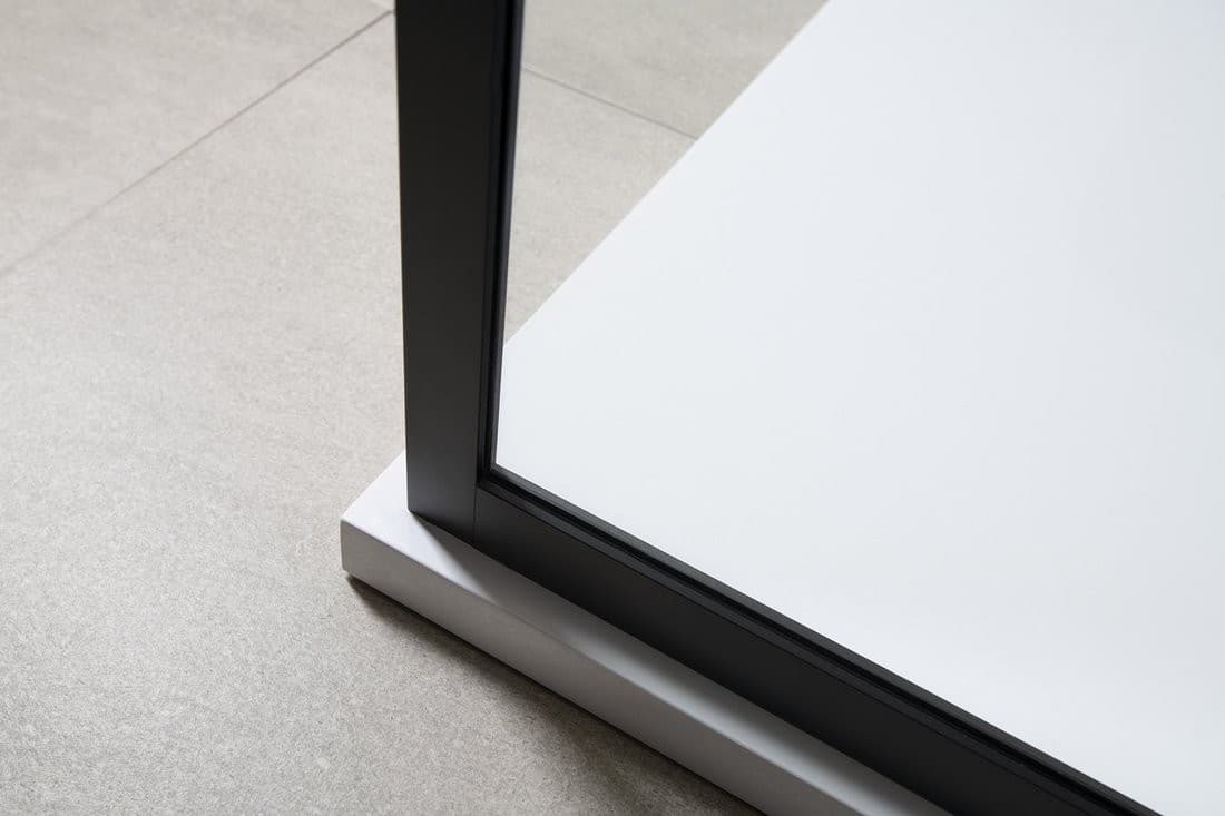 CURE BLACK walk-in 900 mm, kabina prysznicowa czarna mat