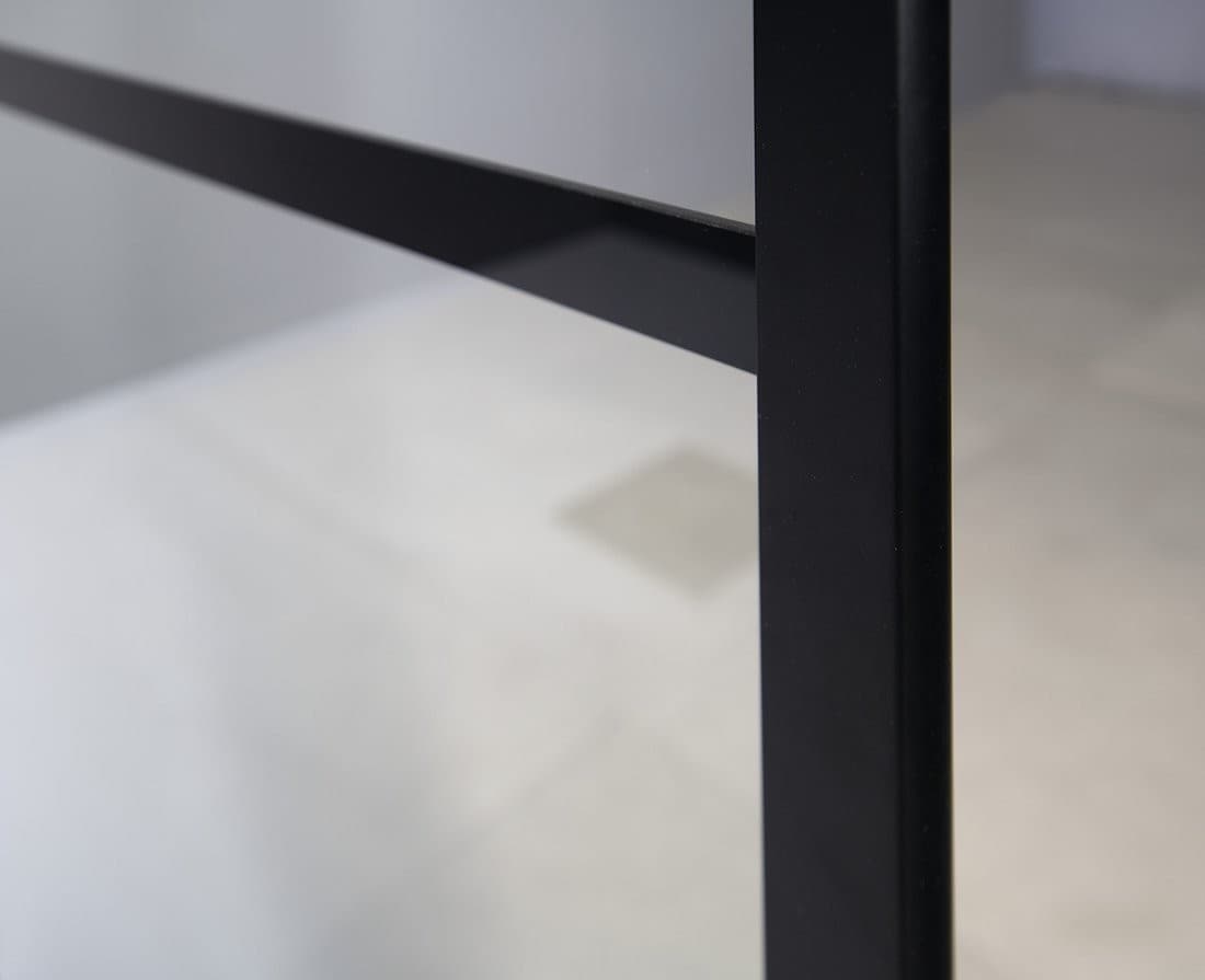 CURE BLACK walk-in 900 mm, kabina prysznicowa czarna mat
