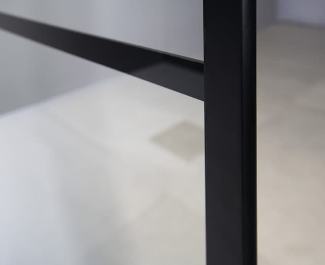CURE BLACK walk-in 900 mm, kabina prysznicowa czarna mat