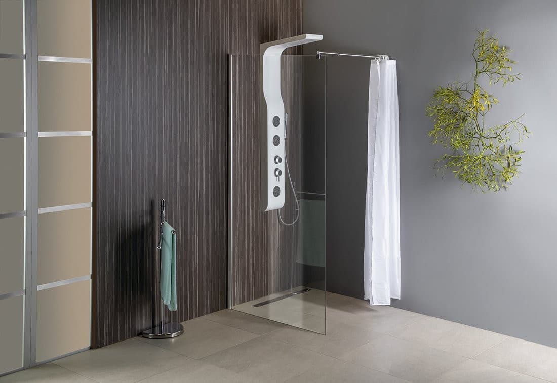 WALK-IN ścianka prysznicowa 1100 mm z wspornikiem