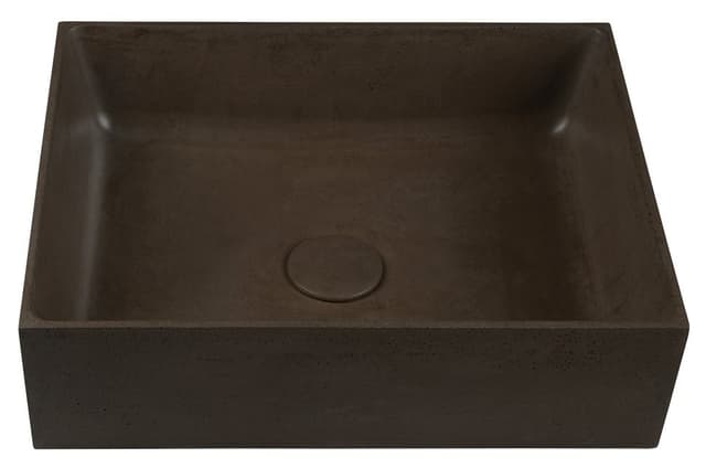 FORMIGO umywalka betonowa 47,5x13x36,5 cm ciemny brąz