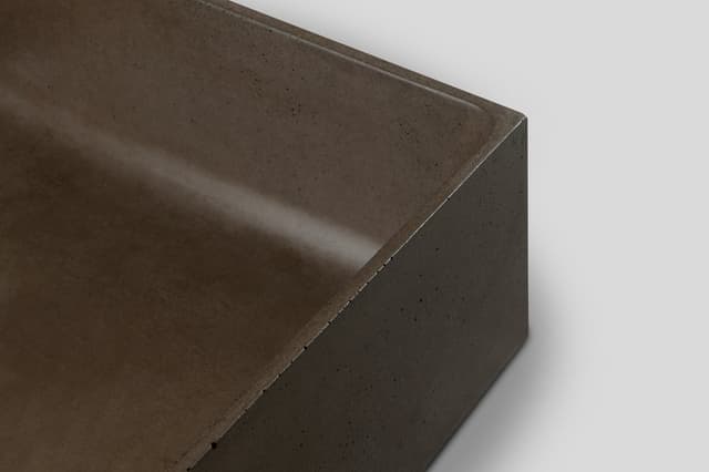 FORMIGO umywalka betonowa 47,5x13x36,5 cm ciemny brąz