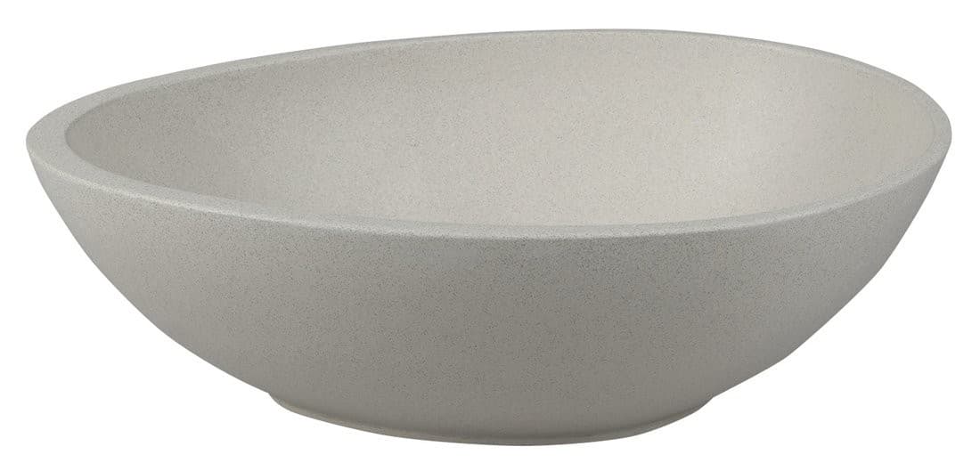 PUNC umywalka betonowa 53x39 cm z korkiem biały piaskowiec