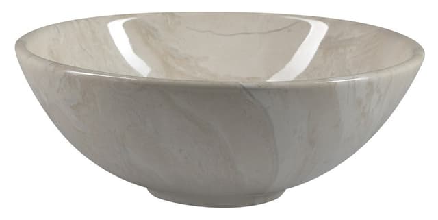 DALMA umywalka ceramiczna 42x42 cm, beżowy marmur