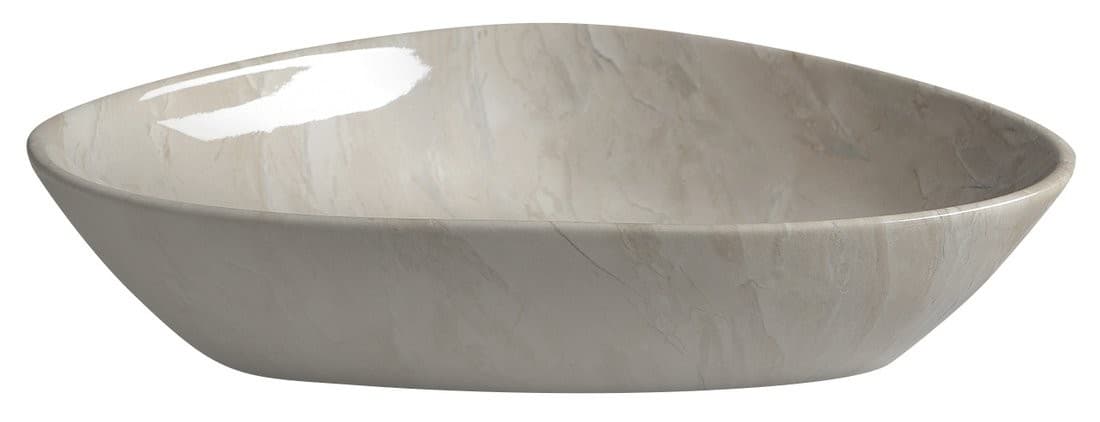 DALMA umywalka ceramiczna 58,5x39x14 cm z efektem marmuru