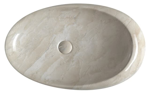 DALMA umywalka ceramiczna 68x44 cm, marmurowy efekt