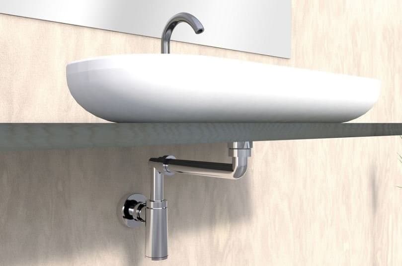 KING syfon umywalkowy oszczędzający miejsce 5/4"-32 ABS/chrom
