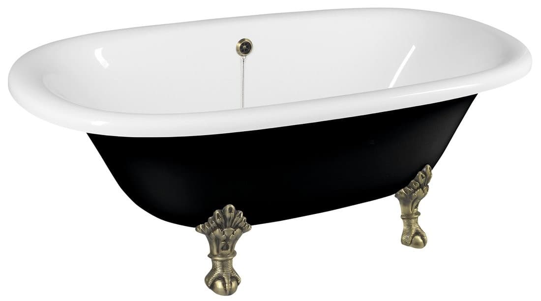 REGATA wanna wolnostojąca 175x85x61 cm, brązowe nogi