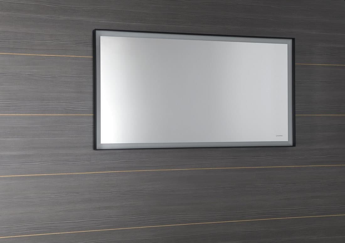 SORT lustro LED 1200x700mm z czarną ramą