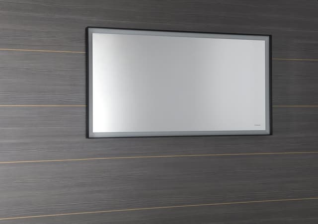 SORT lustro LED 1200x700mm z czarną ramą