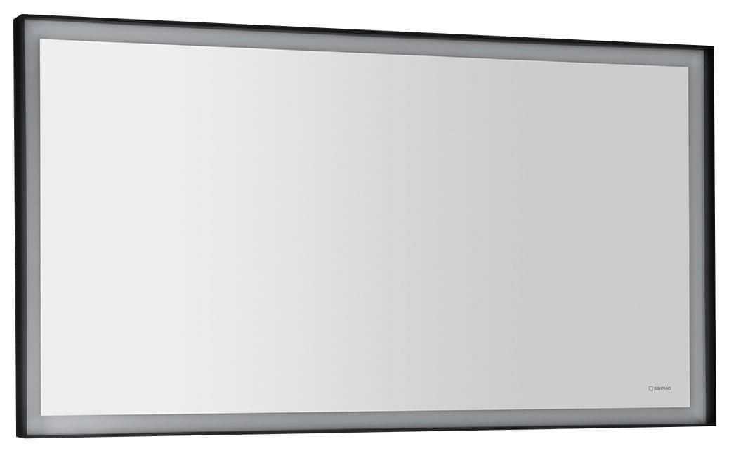 SORT lustro LED 1200x700mm z czarną ramą