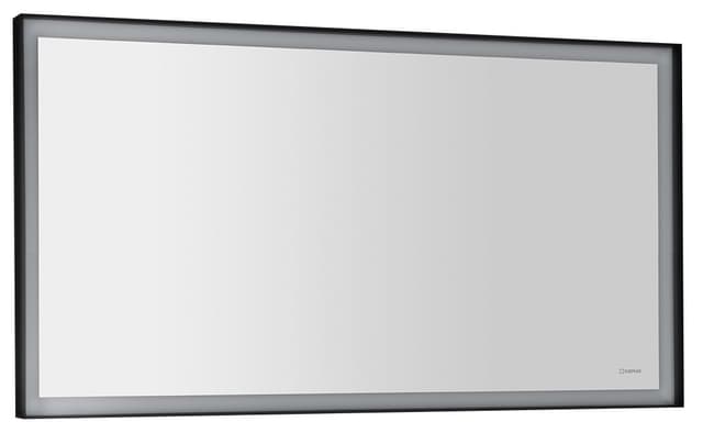 SORT lustro LED 1200x700mm z czarną ramą