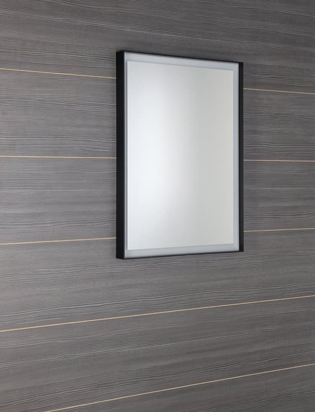SORT lustro LED 470x700mm z czarną metalową ramą