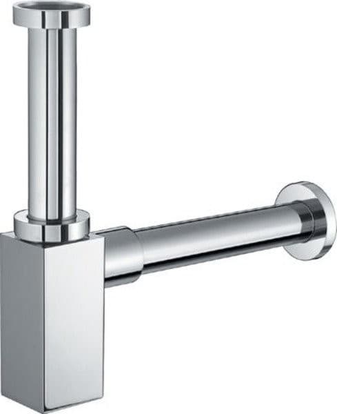Syfon umywalkowy kwadratowy 5/4'', odpływ 32 mm, chrom