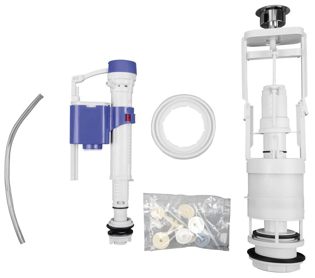 Mechanizm spłukujący z podwójnym przyciskiem 1/2'' chromowany