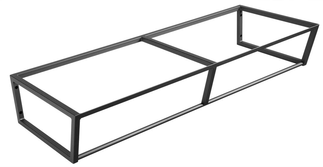 SKA Wspornik umywalki pod blat, 1200x200x460mm, czarny matowy
