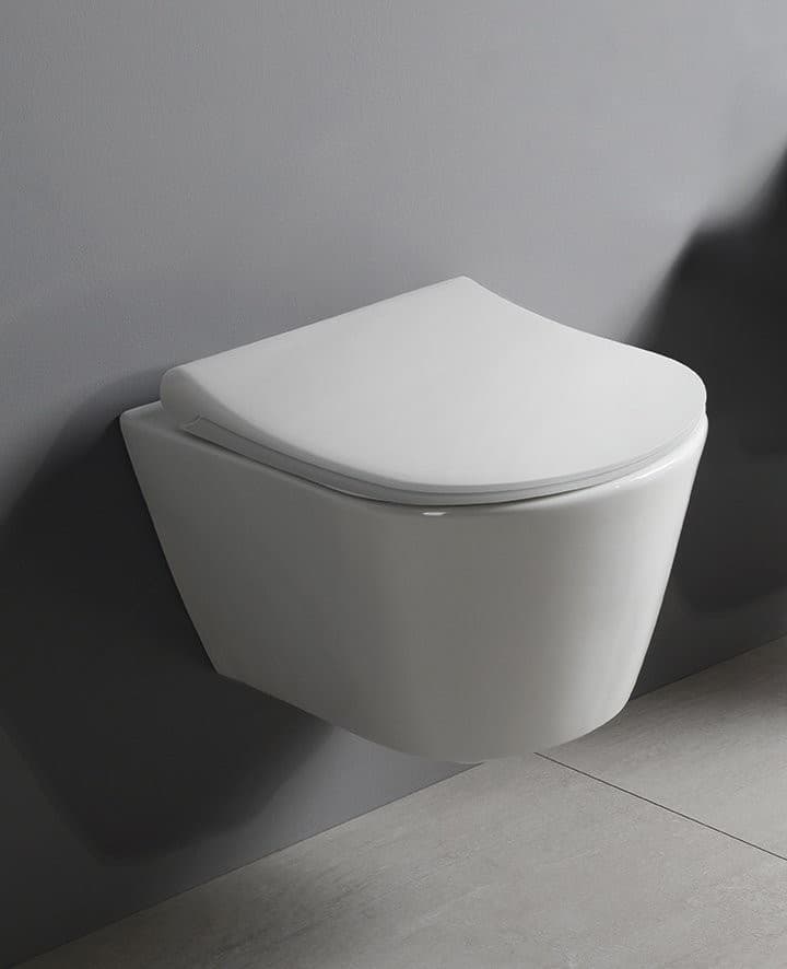 AVVA WC wiszące z bidetem, Rimless 35,5x53 cm