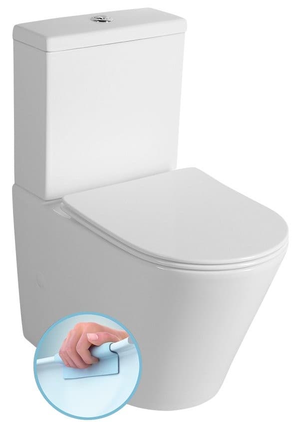 PACO RIMLESS kompakt WC z uniwersalnym odpływem