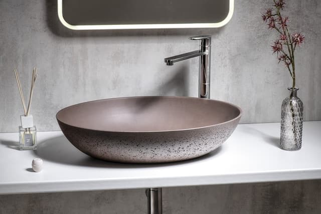 FORMIGO umywalka betonowa 60x14,5 cm z korkiem klik-klak