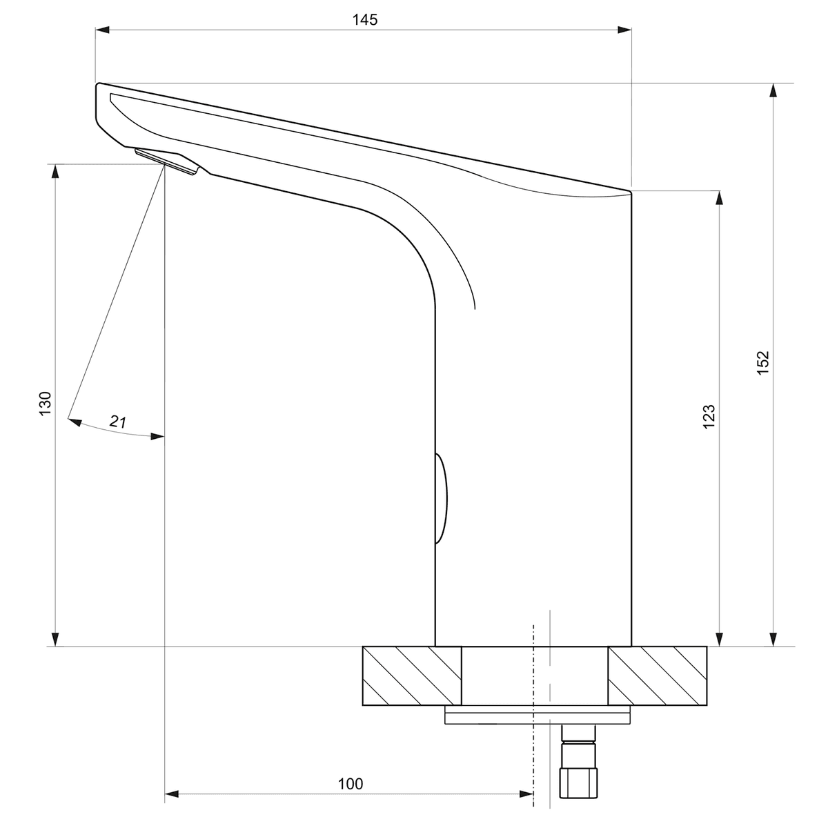Bateria sensorowa umywalkowa 6V DC czarna