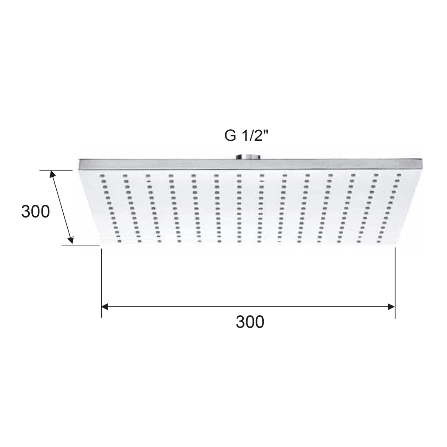 Deszczownica 300x300mm, złota z funkcją antykamień