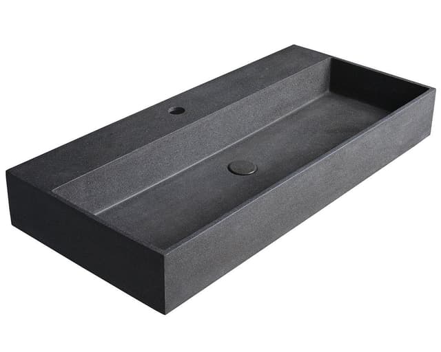 QUADRADO umywalka betonowa 96x44 cm z korkiem