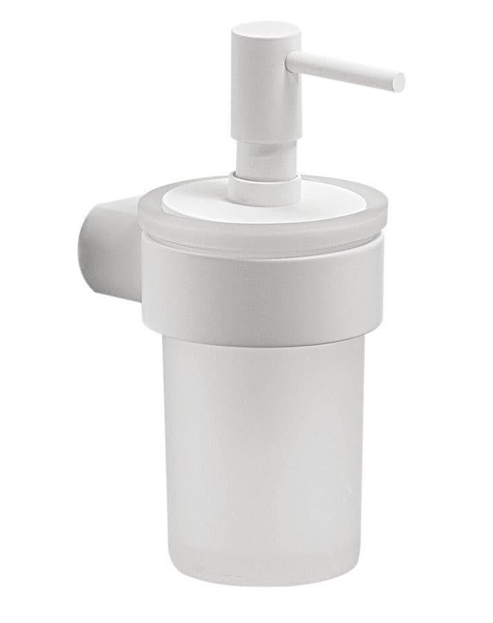 PIRENEI dozownik mydła, matowy biały, szklany 125 ml