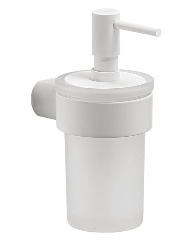 PIRENEI dozownik mydła, matowy biały, szklany 125 ml