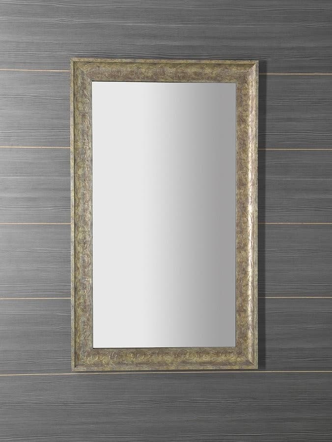 MANTILA lustro w drewnianej ramie 760x1260mm, antyczne