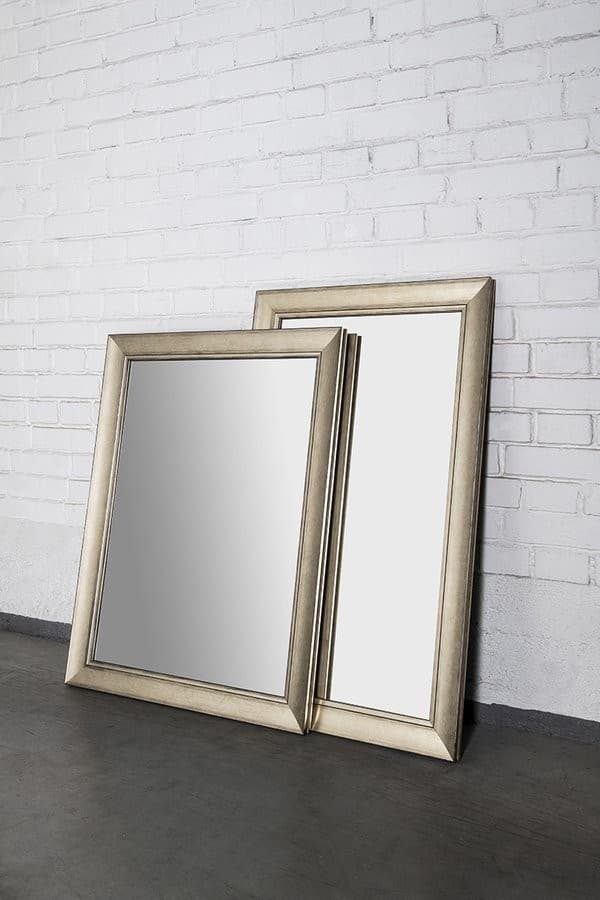 CORONA lustro w drewnianej ramie 728x928 mm, szampan