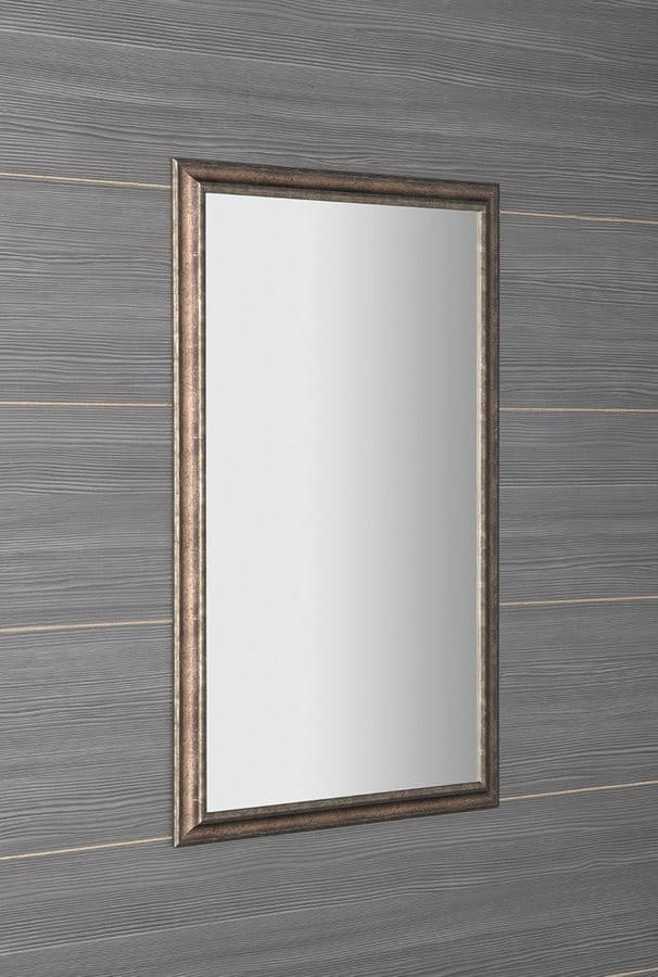 ROMINA lustro w drewnianej ramie 580x980mm z brązową patyną