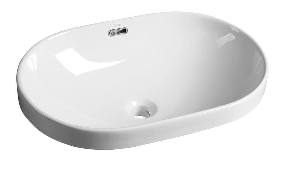 LIMA umywalka ceramiczna wpuszczana w blat 59,5x17,5cm