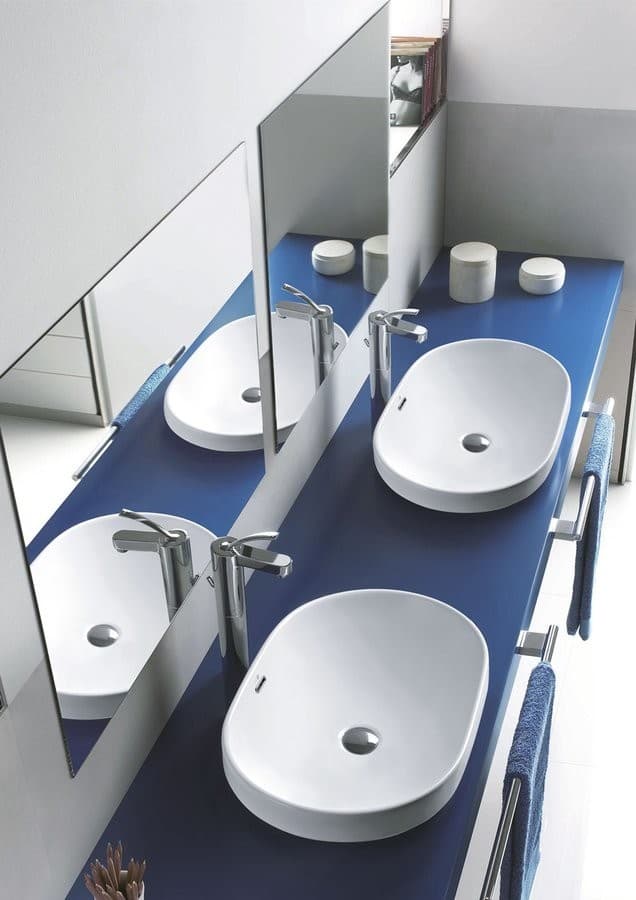 LIMA umywalka ceramiczna wpuszczana w blat 59,5x17,5cm