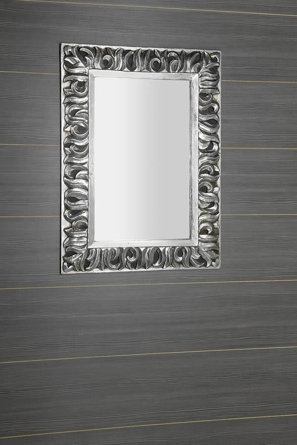 ZEEGRAS Lustro w ramie 70x100 cm srebrne Antique