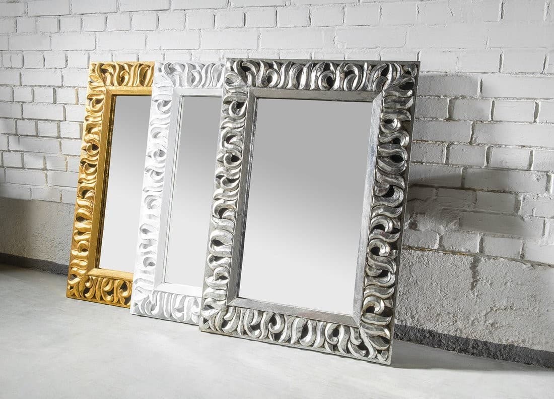 ZEEGRAS Lustro w ramie 70x100 cm srebrne Antique