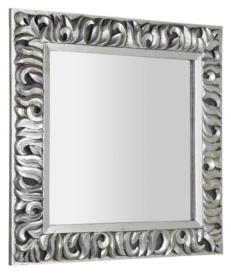 ZEEGRAS lustro w ramie, 90x90 cm, srebrne Antique