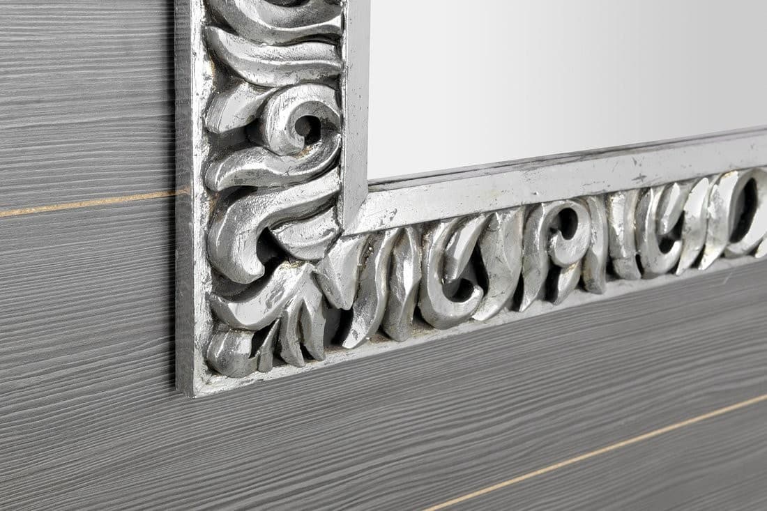ZEEGRAS lustro w ramie, 90x90 cm, srebrne Antique