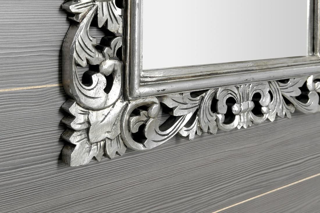 SCULE Lustro w ramie 80x150 cm srebro Antique