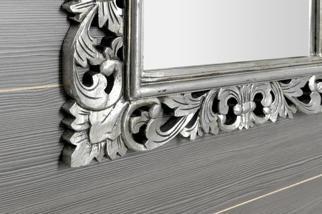 SCULE Lustro w ramie 80x150 cm srebro Antique