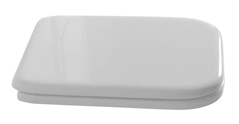 WALDORF deska WC Soft Close, polyester, biała/brąz