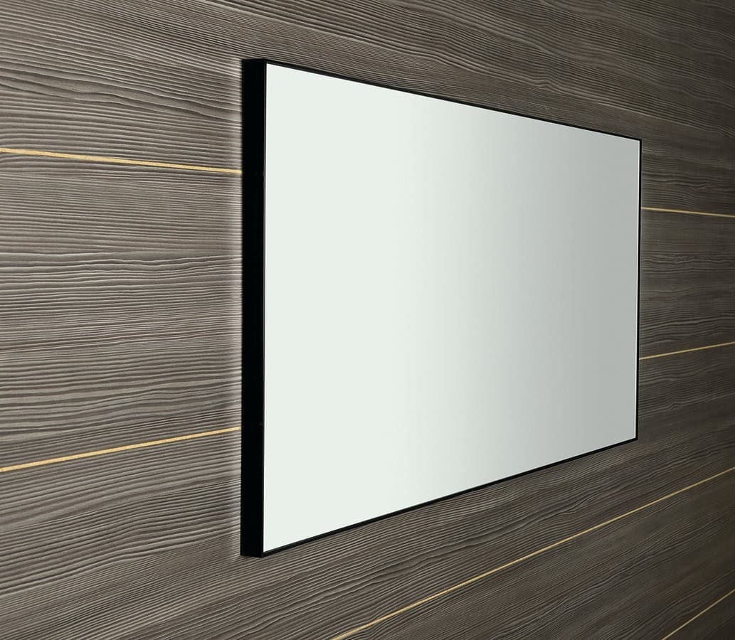 AROWANA Lustro w ramie aluminiowej 1200x600mm czarny mat