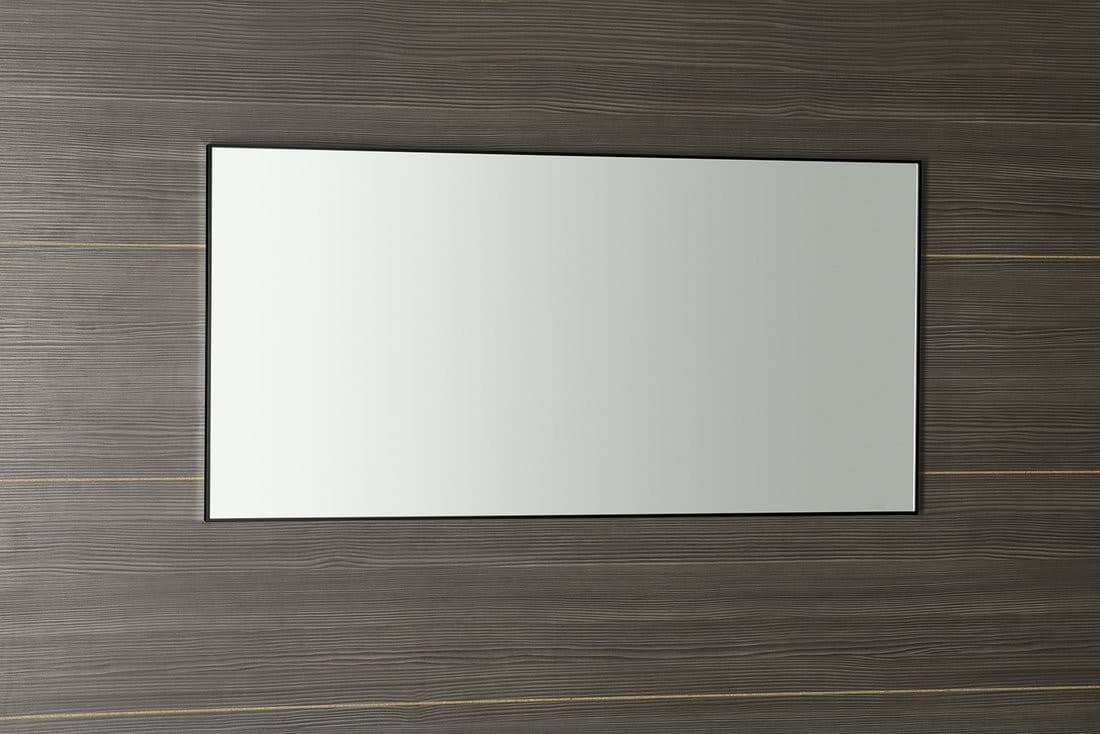 AROWANA lustro w ramie aluminiowej 1000x500mm czarny mat