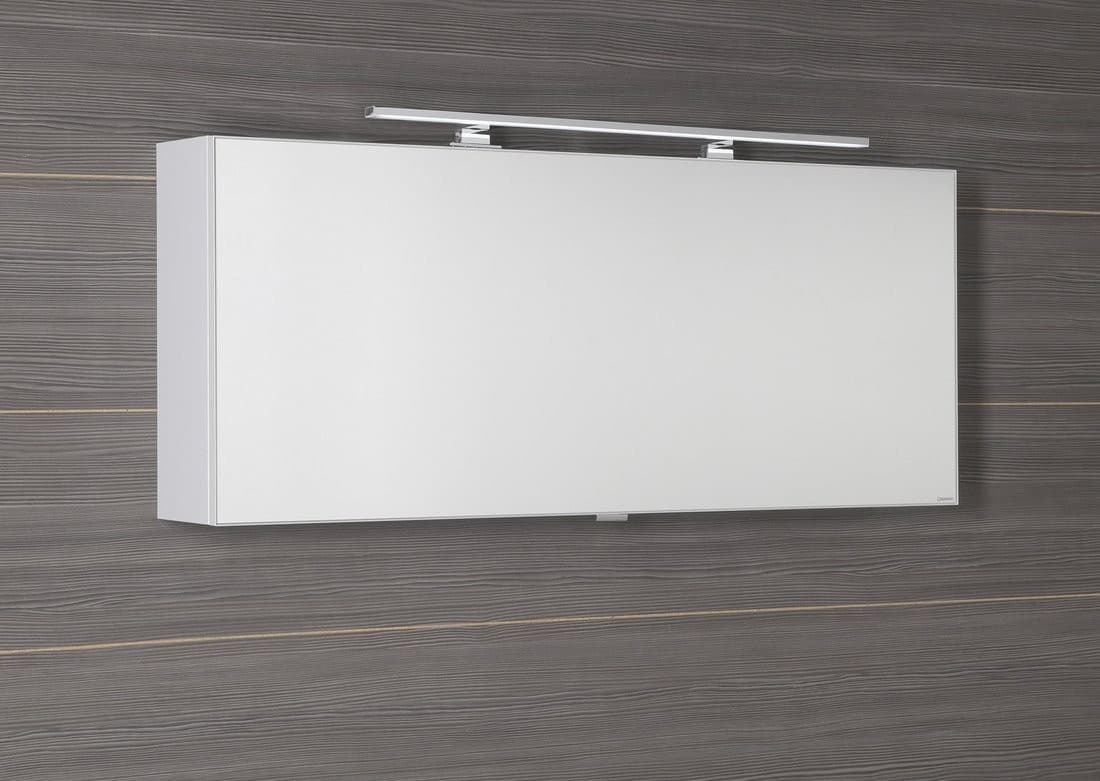 CLOE szafka z lustrem LED, 120x50x18cm, biały połysk